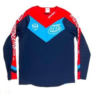 Troy Lee Designs Blue/Red Long Sleeve Mountain Bike Jersey Men's Medium M